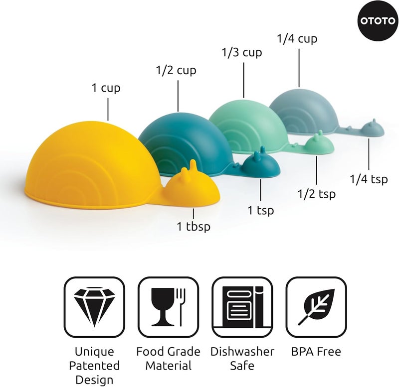 OTOTO Measuring Spoons Set - Teaspoons for Dry & Liquid Ingredients, BPA-free & Dishwasher Safe, Funny Gifts, Baking Accessories, Unique Kitchen Gadgets (Shelly) - Image 4